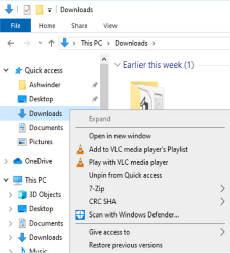 recover downloaded files in chrome with file history