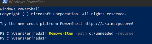 usar windows powershell