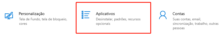 Abre as configurações do Windows