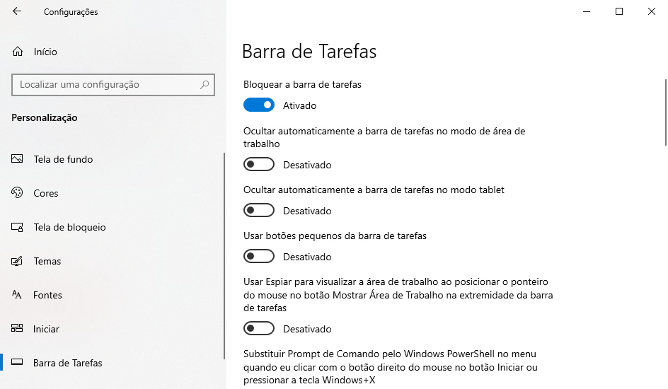 desativar o ocultamento automático