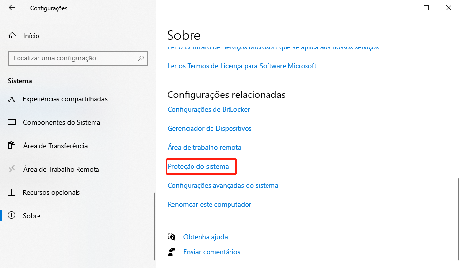 proteção do sistema