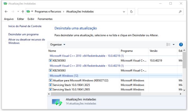 desinstale o kb971033