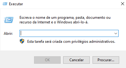 Não consigo executar nada que precise da permissão do