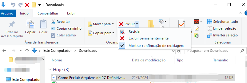 explorador de arquivos