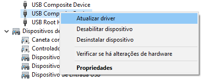 uma solicitação para o descritor de dispositivo usb falhou