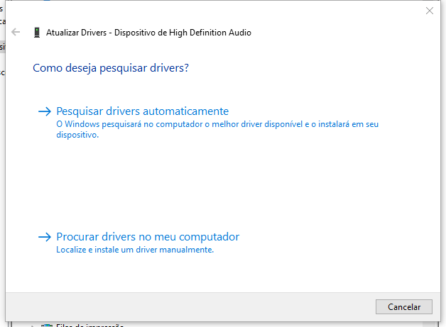 Pesquisar drivers automaticamente