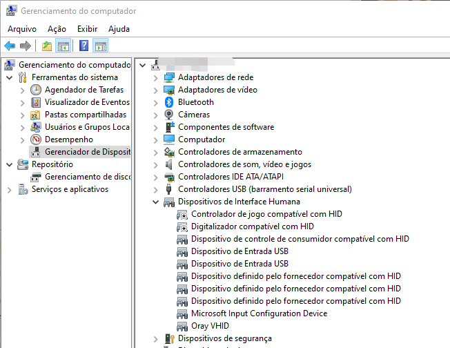 gerenciador de dispositivos