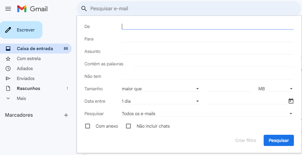 selecione o botão azul