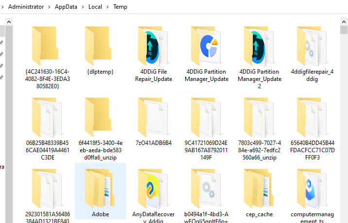 Selecione arquivos na pasta