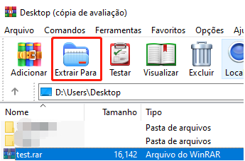 WinRARーExtrair Para