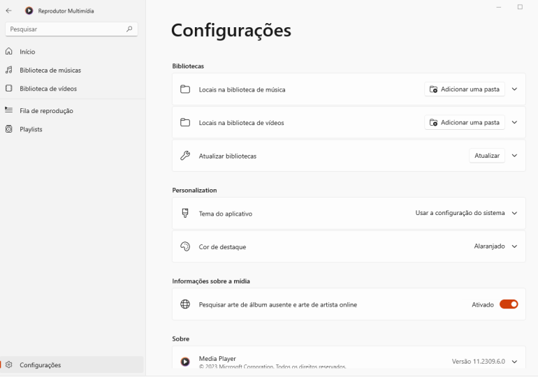 atualize seu reprodutor de mídia