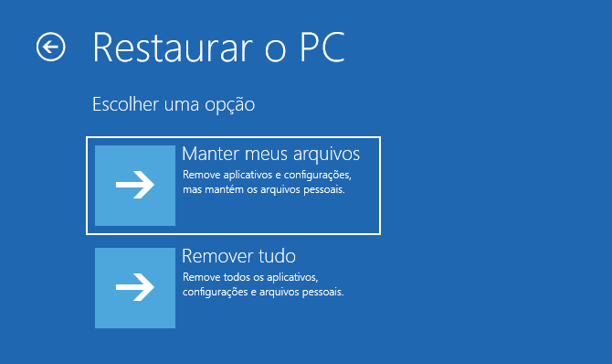 restaurar este pc