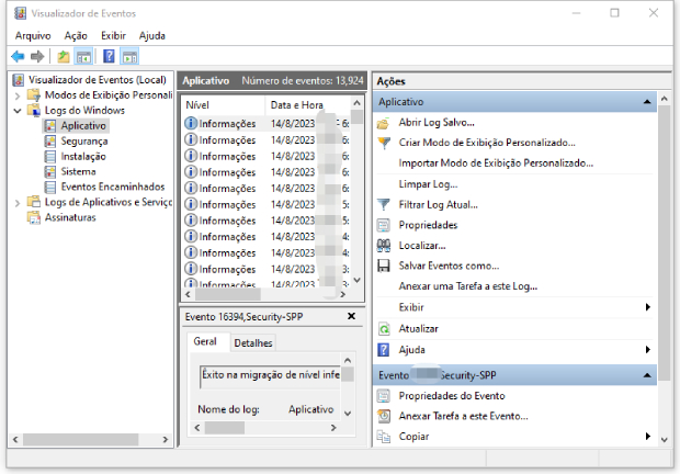 visualizador de eventos