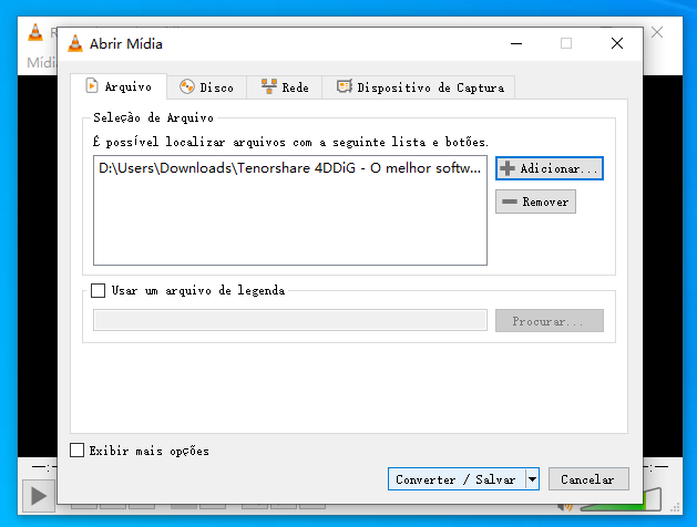 Clique no botão Converter/Salvar