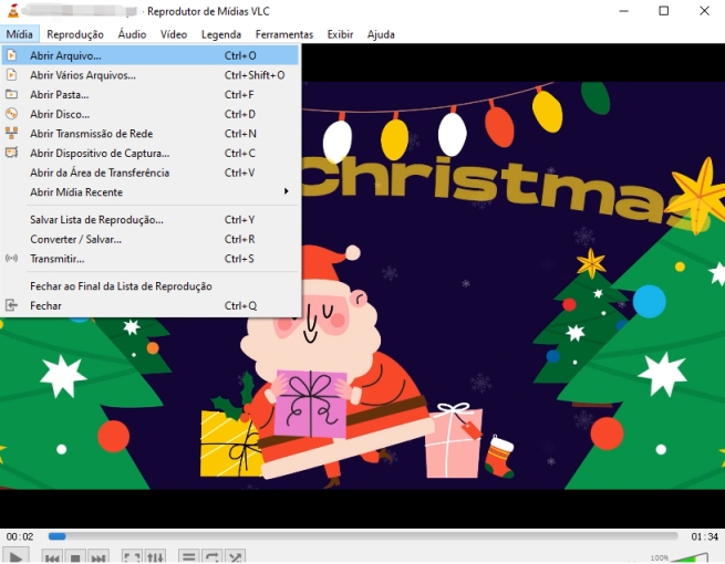 iniciar a reprodução do arquivo