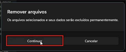 limpar os arquivos temporários