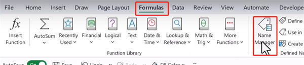 formula e gerenciar nome