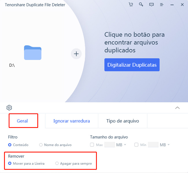 Defina o Modo de Digitalização