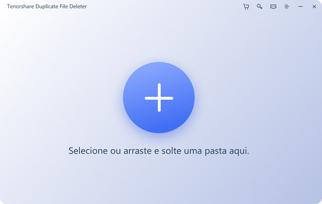 Interface do apagador de arquivos duplicados