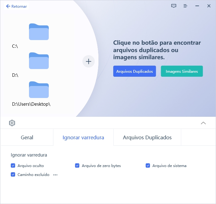 ignorar varredura