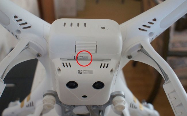 número de série do drone DJI