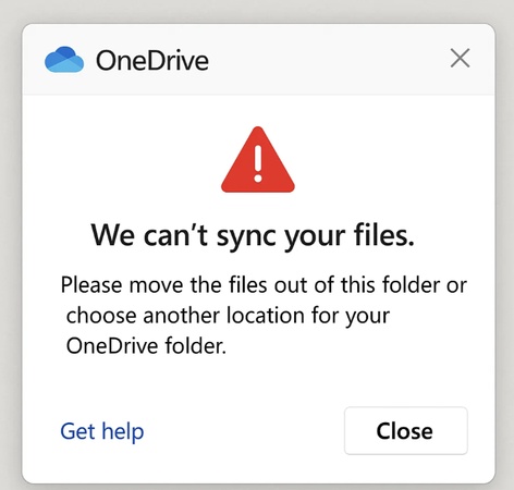 Nao sincronizar onedrive