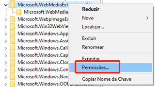 clique no botão Permissões