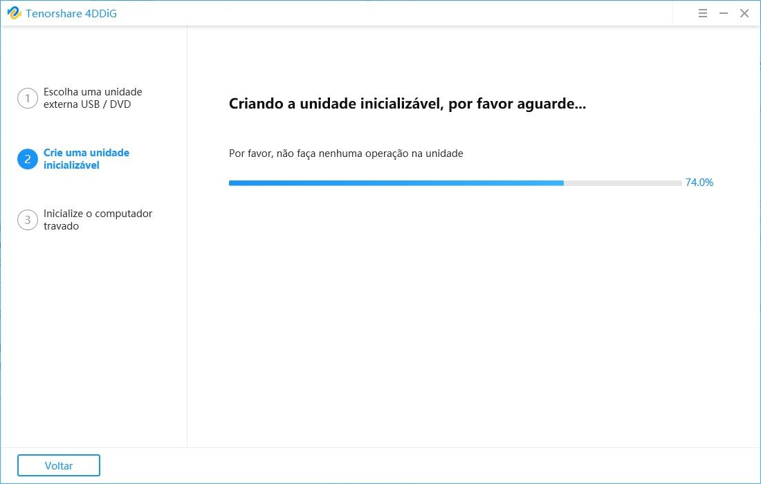 criar usb inicializável