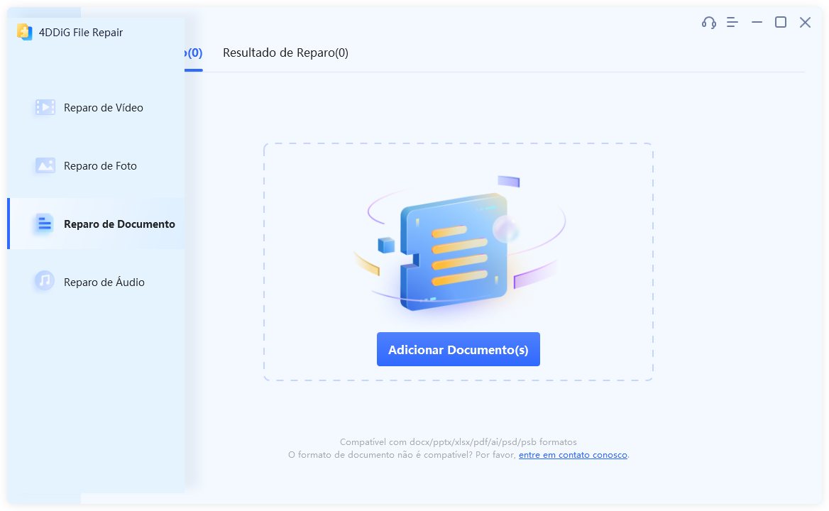 Adicione Documento para corrigir