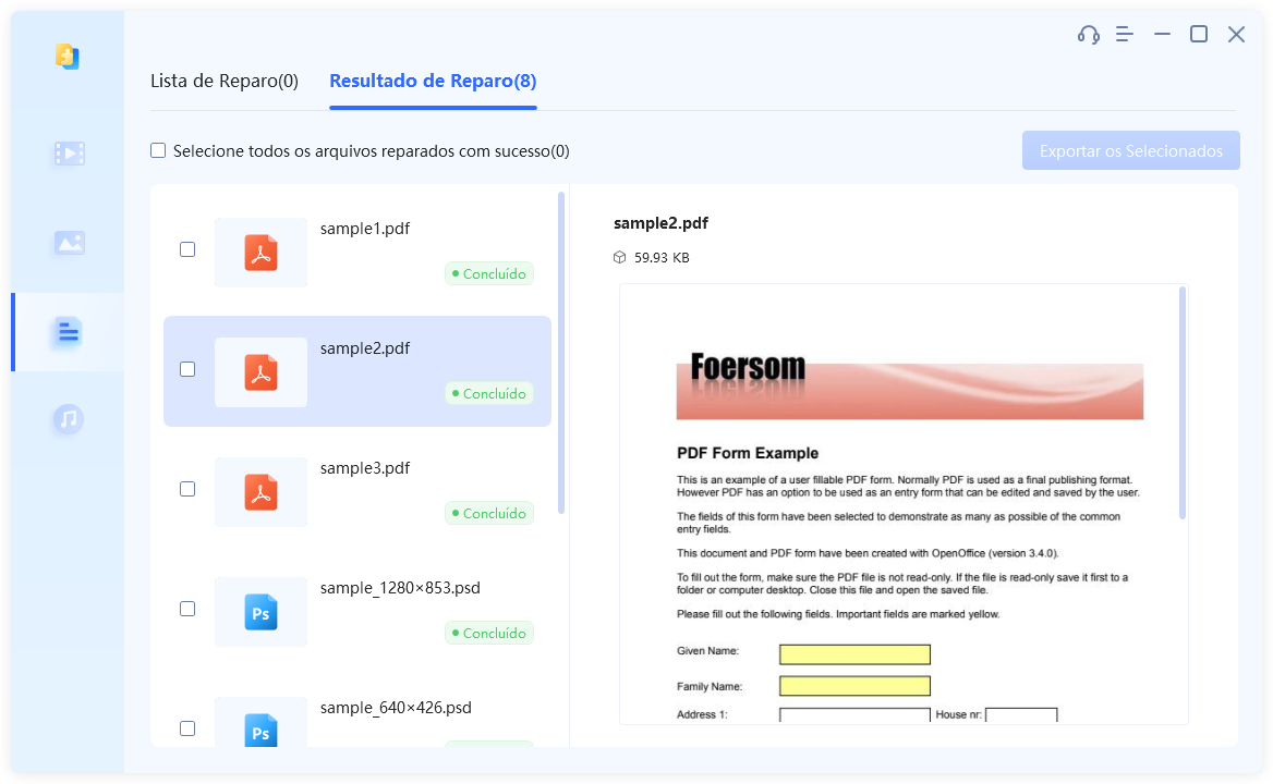 visualize os resultados