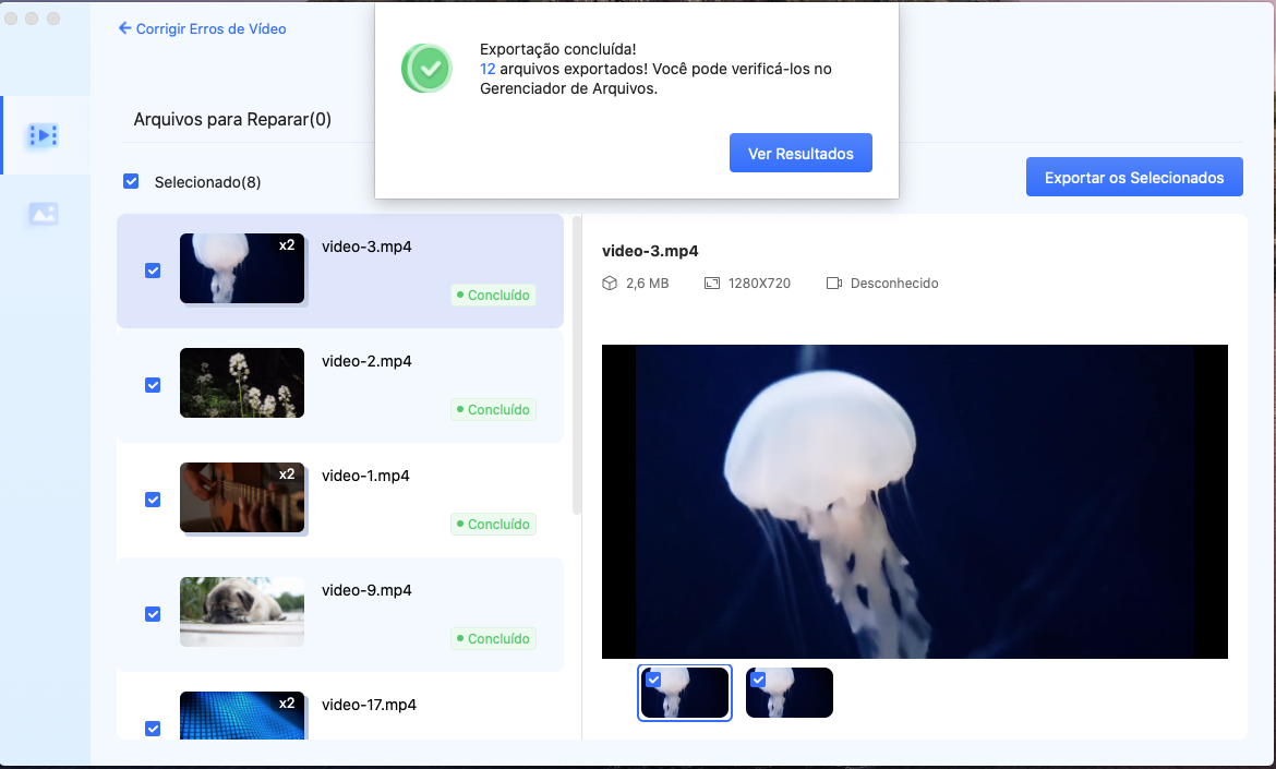 corrigir vídeos que não são reproduzidos no mac utilizando 4ddig file repair-4