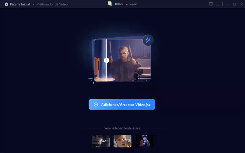 adicionar vídeo ao 4ddig video enhancer