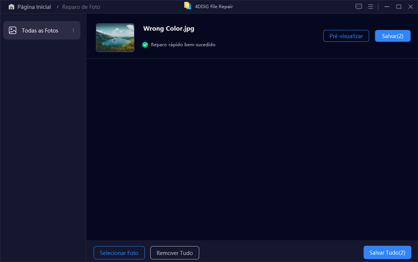reparo de foto concluído