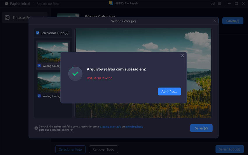 salvar fotos reparadas
