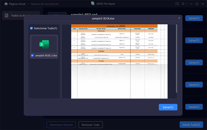 visualizar arquivo excel reparado