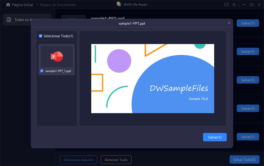 visualizar arquivo powerpoint reparado