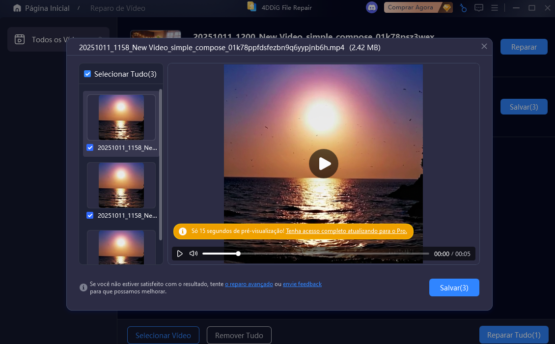 4ddig video repair completed