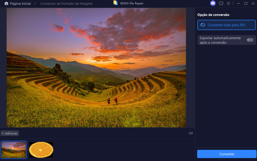 start converting images to jpg