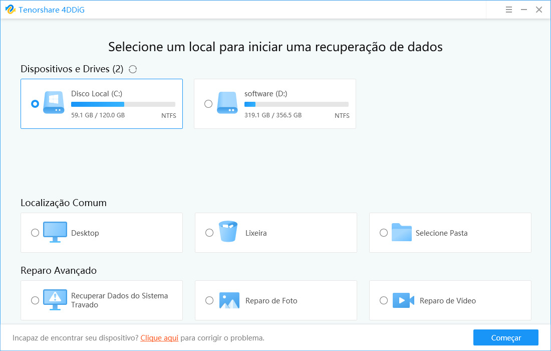 página inicial do 4ddig