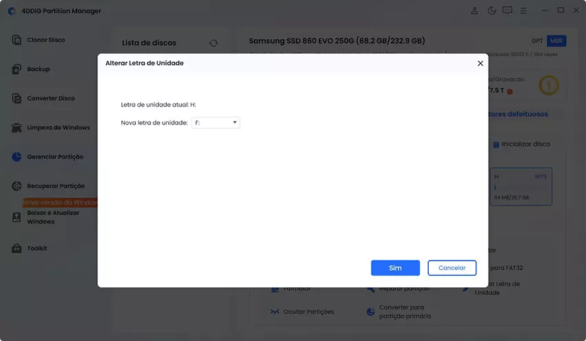 Clique em OK para colocar a operação na fila