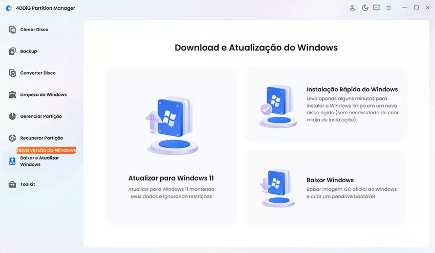 escolher a atualização para o Windows 11