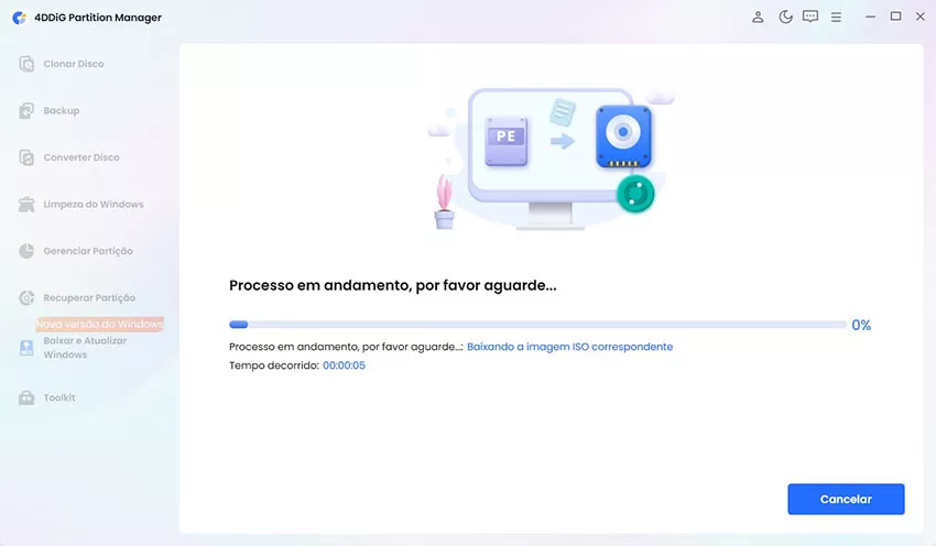 criar um disco de arranque