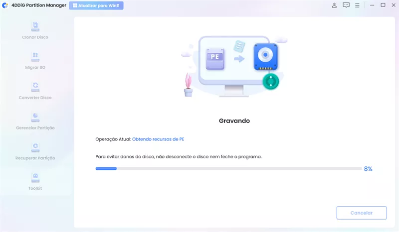 Criação do WinPe concluída