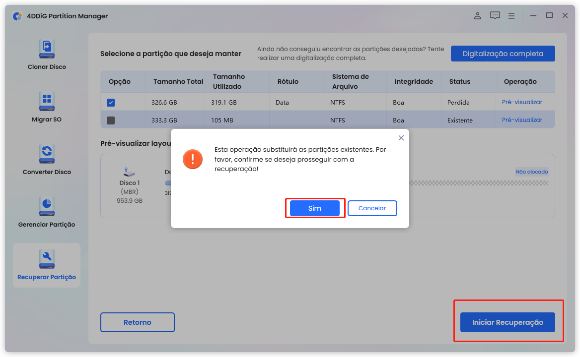 recuperar partição
