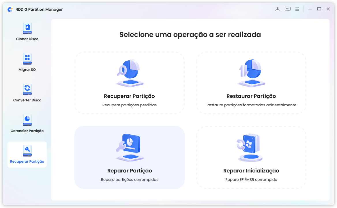 o tipo de sistema de arquivos é RAW