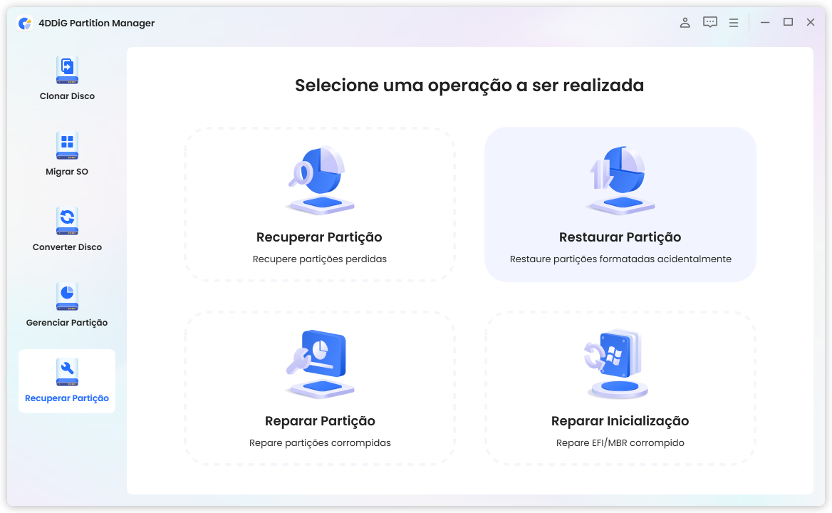 restaurar partição