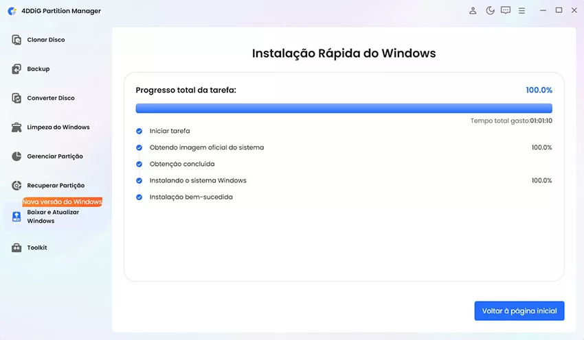 aguarde a instalação rápida