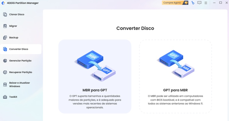 Conversão de discos
