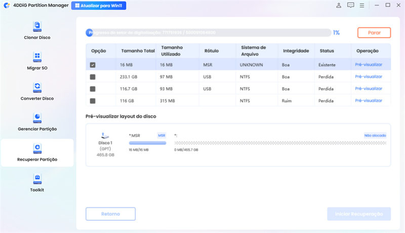 digitalização completa em progresso