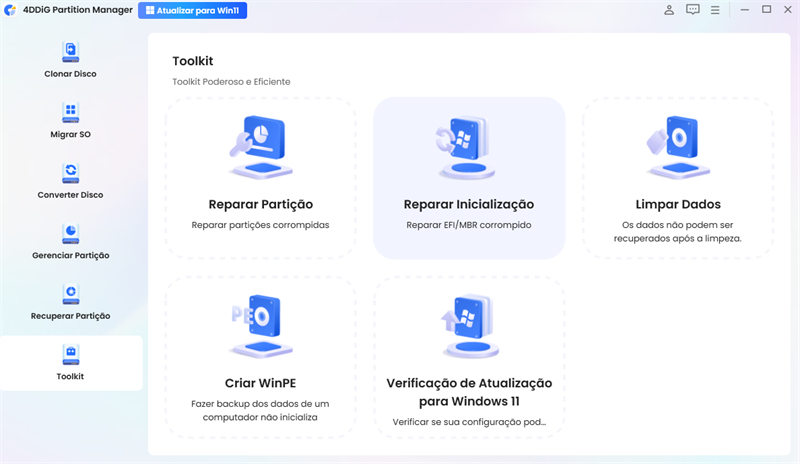 reparar inicialização